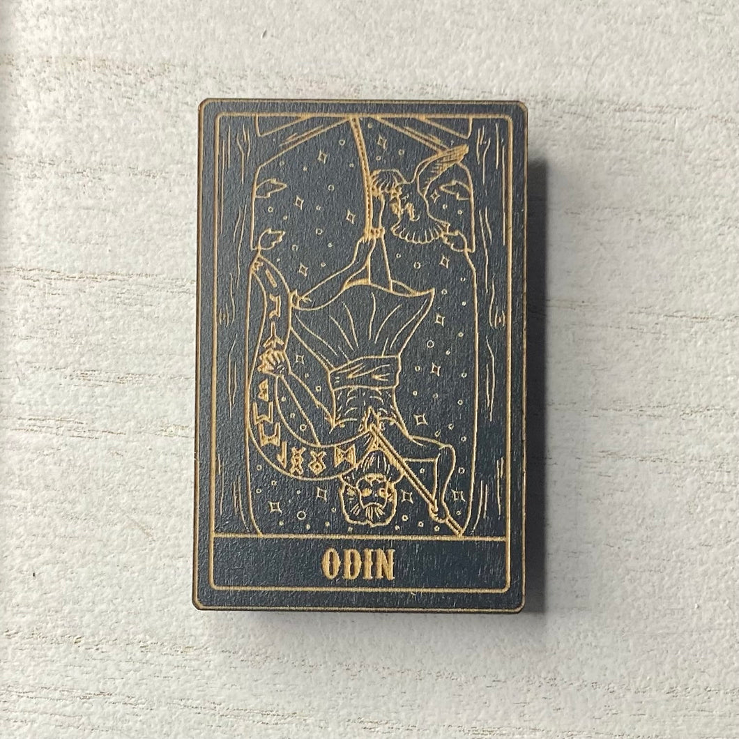 Odin Wooden Deity Magnet