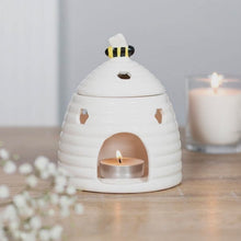 Load image into Gallery viewer, White Beehive Oil Burner and Wax Warmer
