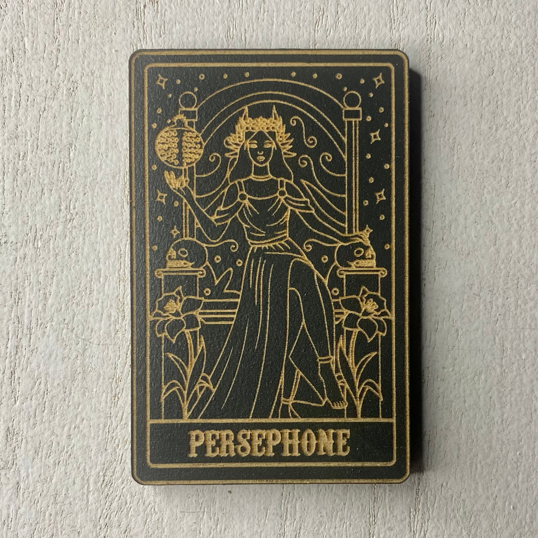 Persephone Wooden Deity Magnet