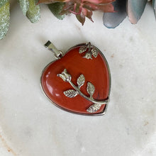 Load image into Gallery viewer, Red Jasper Floral Pendant Necklace
