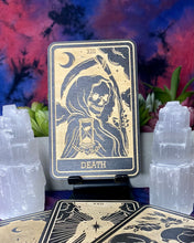 Load image into Gallery viewer, 13 | Death Tarot Card | Major Arcana | Mystic Wooden Major Arcana Tarot | Witchy Birch Major Arcana Décor Card | Painted Black
