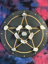 Load image into Gallery viewer, Pentacle Crystal Grid (Black)

