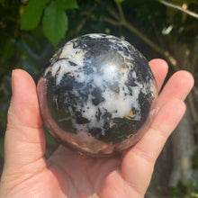 Load image into Gallery viewer, Tourmaline in Quartz 70mm Sphere
