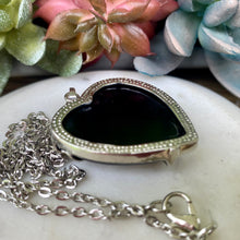 Load image into Gallery viewer, Obsidian Floral Pendant Necklace
