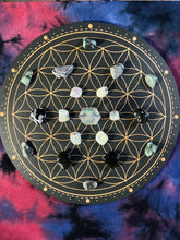 Load image into Gallery viewer, Flower of Life Crystal Grid (Black)
