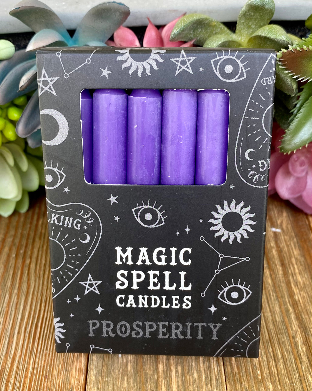 Purple Spell Candles for Prosperity -Set of 12-