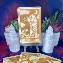 Load image into Gallery viewer, Full Set of 23 Major Arcana Tarot Cards | Mystic Wooden Major Arcana Tarot | Witchy Birch Major Arcana Décor Card | Natural WoodGrain
