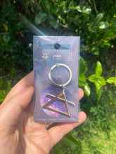 Load image into Gallery viewer, Air Element Keychain | Written in the Stars | Air Signs | Libra | Aquarius | Gemini
