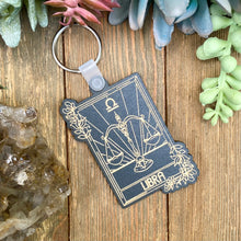 Load image into Gallery viewer, Libra Zodiac Keychain | Floral Zodiac Keychain | September 23 - October 22 |
