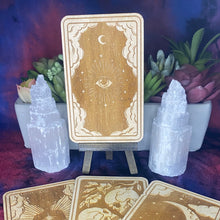Load image into Gallery viewer, 00 All Seeing Eye | Mystic Wooden Major Arcana Tarot | Witchy Birch Major Arcana Décor Card | Natural WoodGrain
