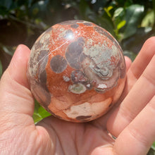 Load image into Gallery viewer, Indonesian Bloodstone (Money Agate) 64mm
