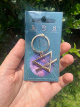 Load image into Gallery viewer, Fire Element Keychain | Written in the Stars | Fire Signs | Leo | Sagittarius | Aries
