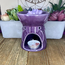 Load image into Gallery viewer, triple moon goddess ceramic wax warmer oil warmer metaphysical
