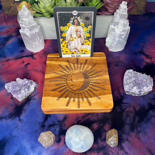 Single Tarot Card Holder Moon Starburst