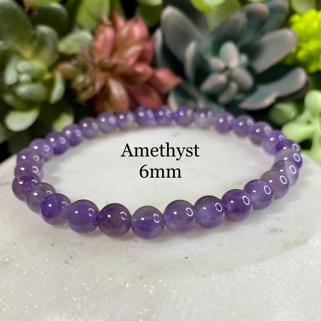 Amethyst Bracelet - 6mm
