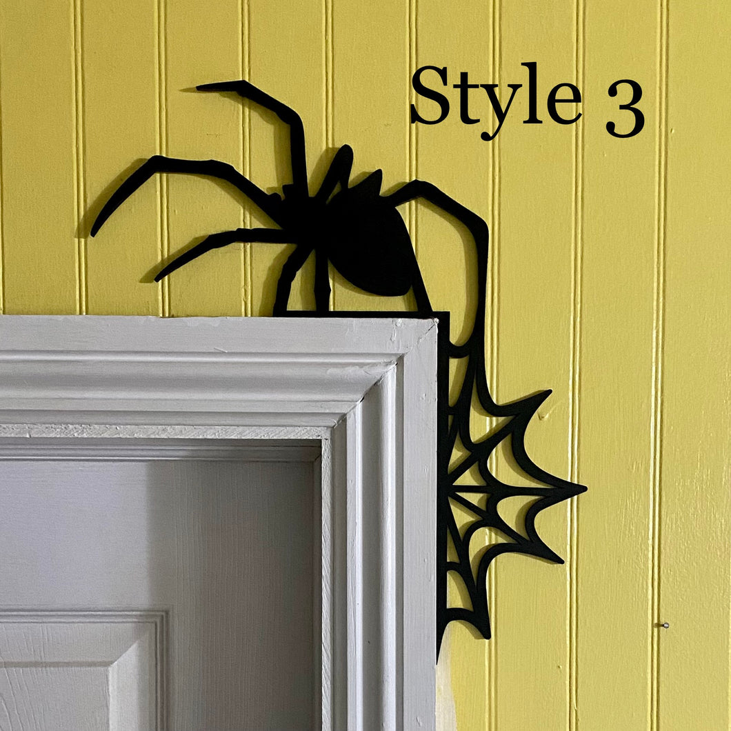 Crawling Spider Décor | Spooky Door Decoration Style 3 | Renter Friendly Décor