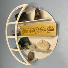 Load image into Gallery viewer, 10 Inch White Crescent Moon Wall Shelf
