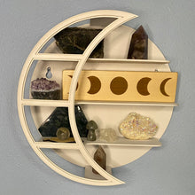 Load image into Gallery viewer, Moon Phase Natural Wood Shelf Decor
