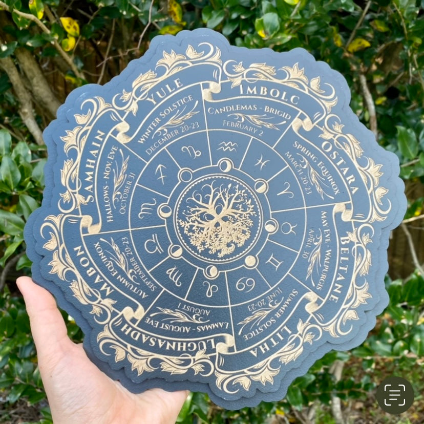 Wheel of the Year Functional Altar Calendar (Ornate Design)