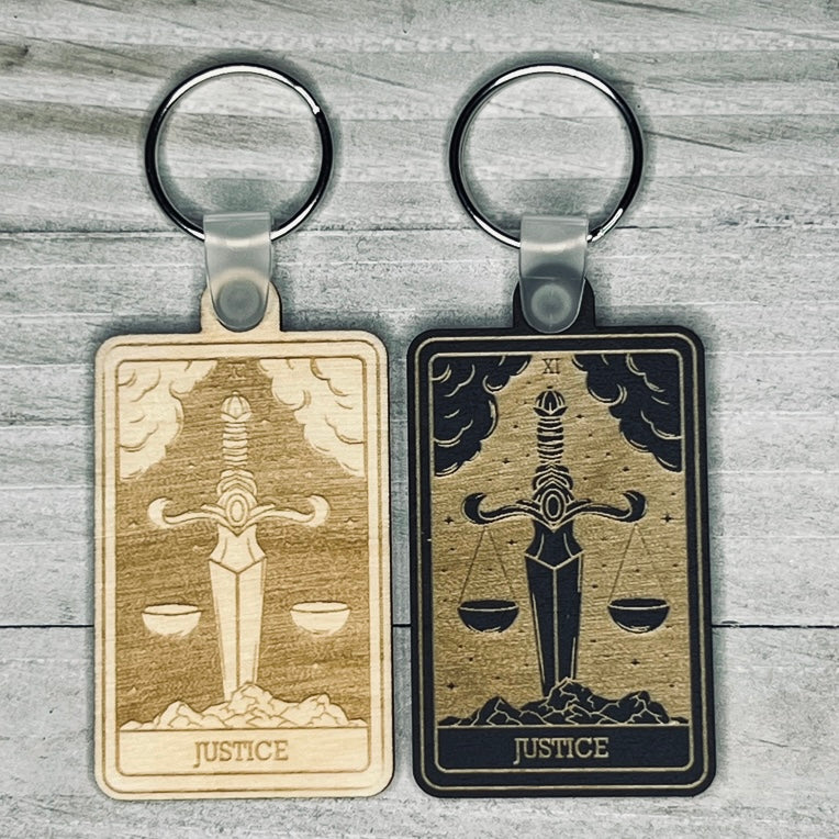 11 | Justice Tarot Card Keychain | Major Arcana |