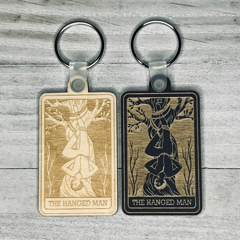 12 | The Hanged Man Tarot Card Keychain | Major Arcana |