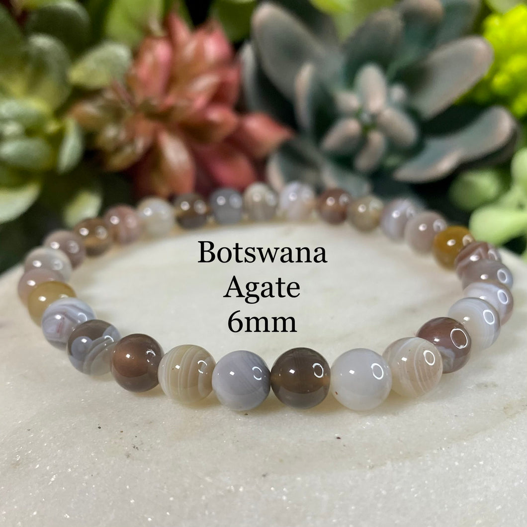 Botswana Agate Bracelet 6mm