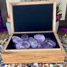 Load image into Gallery viewer, Wooden Box - Healing Hands with Amethyst Crystal
