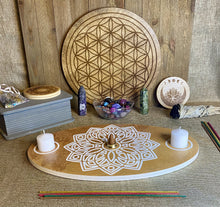 Load image into Gallery viewer, mandala incense burner candle holder tealight holder incense holder
